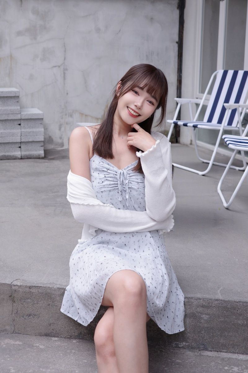 現▴抽繩棉麻碎花洋