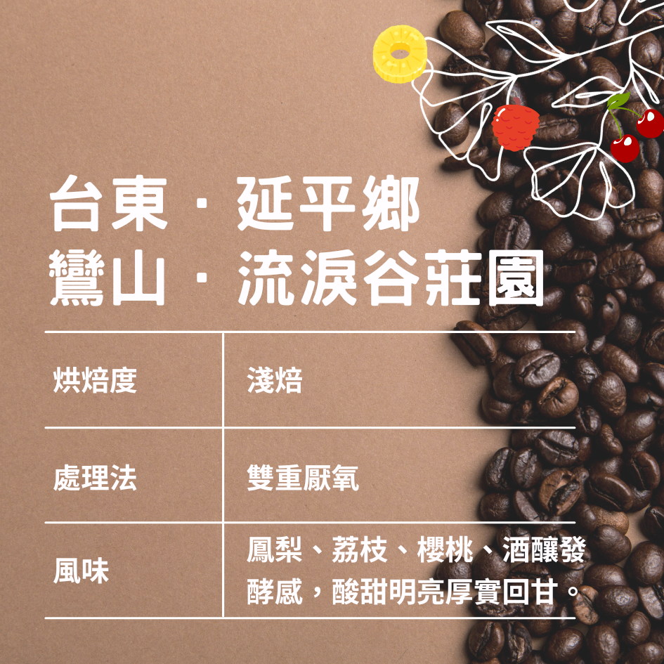 台東．延平鄉．鸞山．流淚谷莊園/雙重厭氧