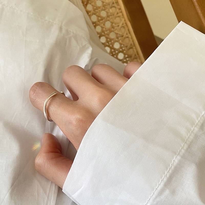 少量現貨🩵𝟗𝟐𝟓純銀 簡約個性開口戒指