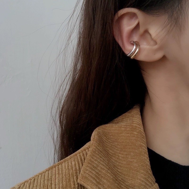 少量現貨🩵 𝟗𝟐𝟓純銀 不規則C字耳骨夾 耳環