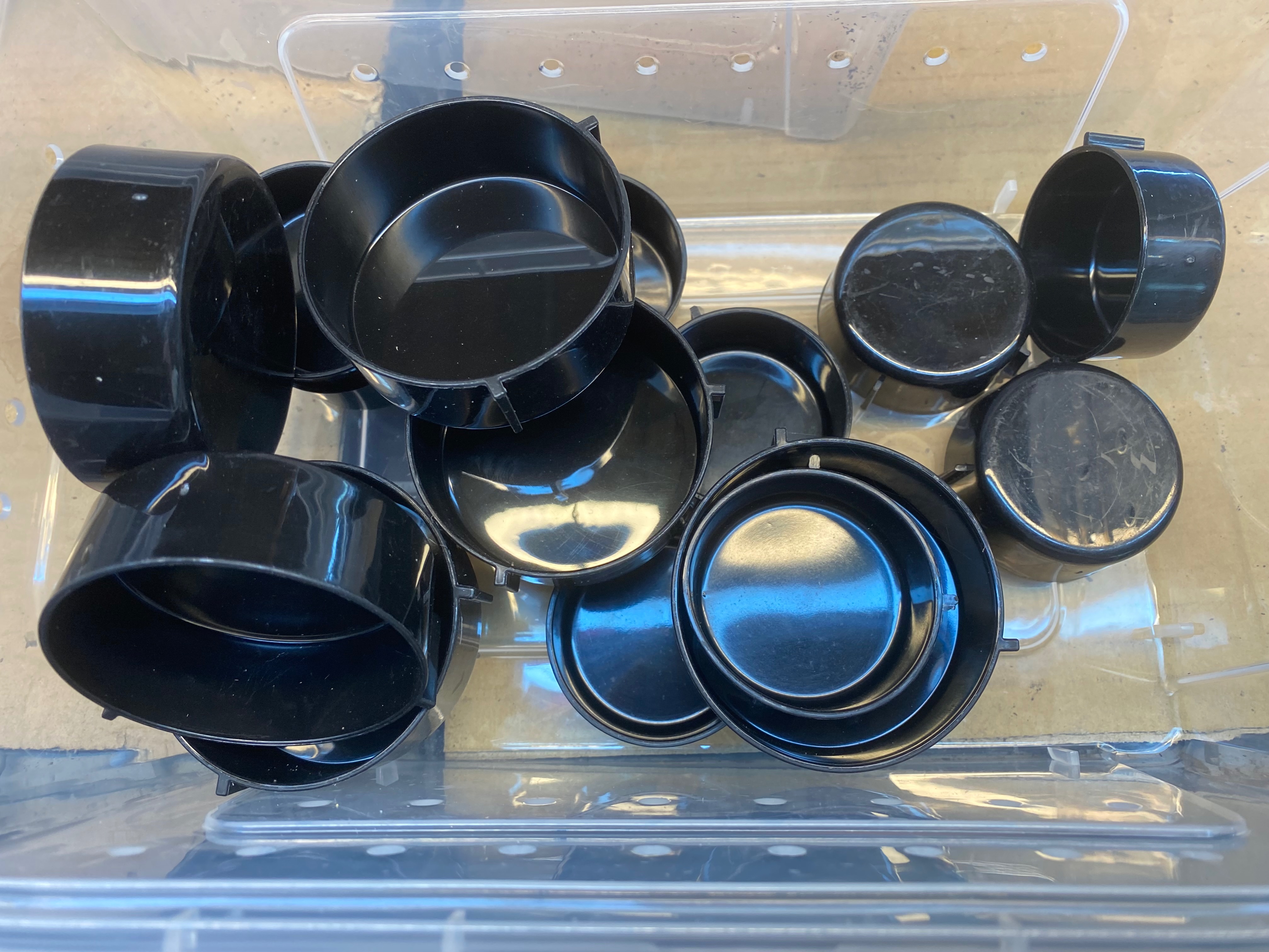 黑色/透明 隔離水盆（小/大）