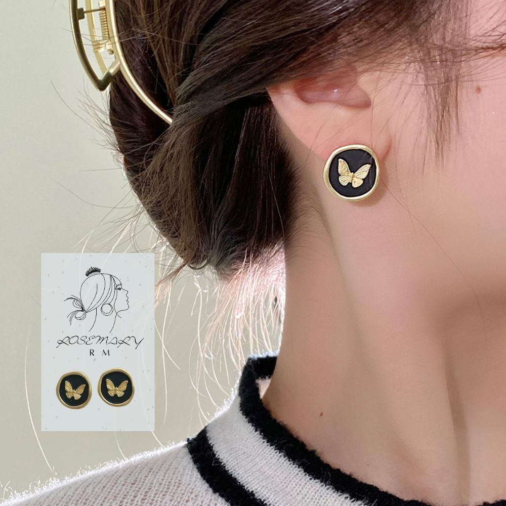 ♛ROSEMAYR♛[CR-0001] 韓版東大門 法式復古 蝴蝶耳釘 耳環 現貨