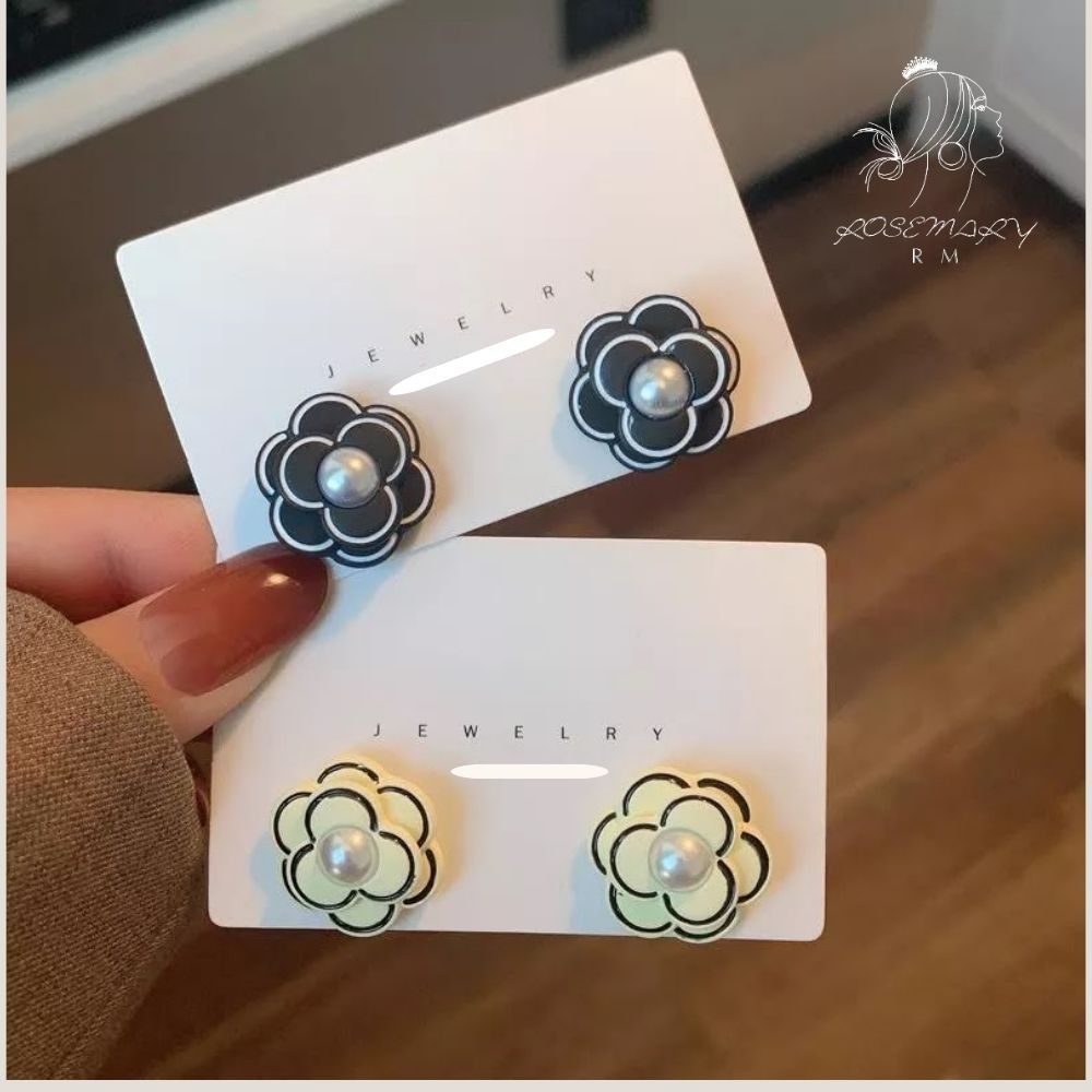 ♛ROSEMAYR♛ S925銀針 復古 法式 優雅 山茶花 花朵 耳環 耳釘