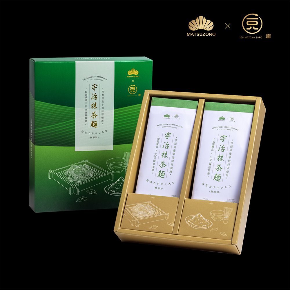 松園食品 x 一〇八抹茶茶廊 宇治抹茶麵禮盒 （6入裝 附提袋）