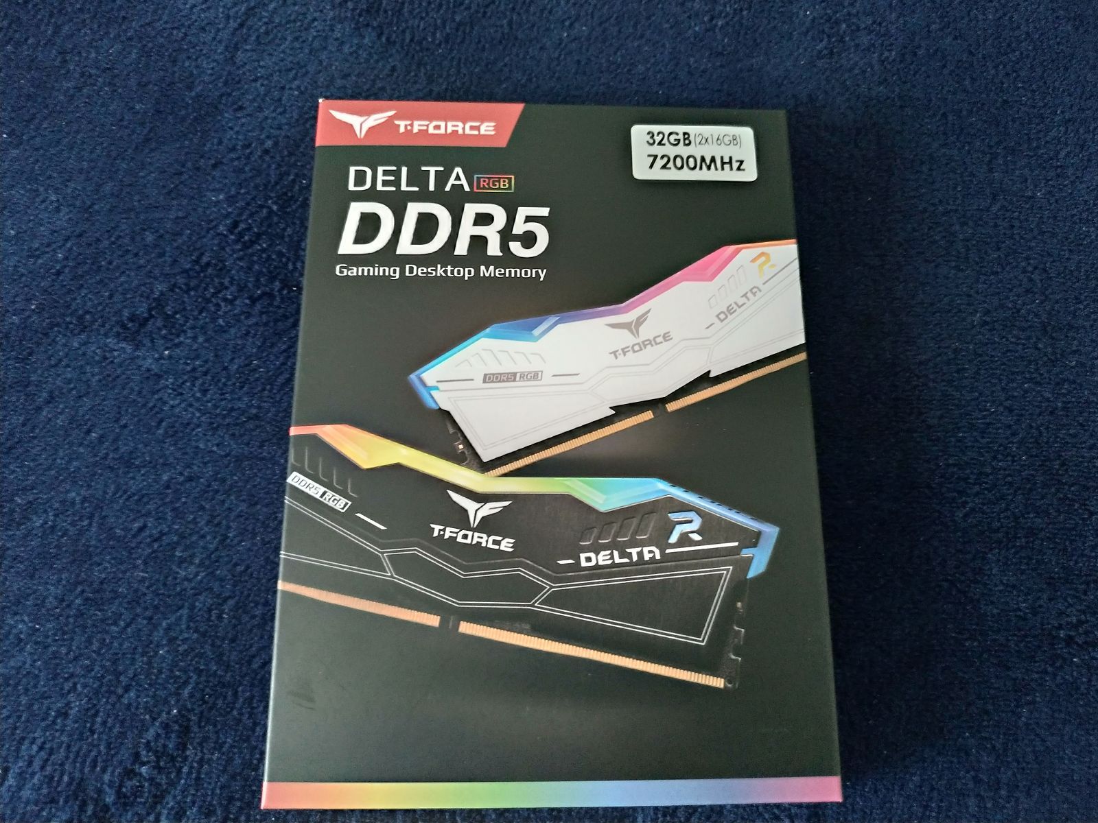 十銓 T-Force Delta RGB DDR5-7200 32GB （16Gx2） （CL34） RAM 記憶體 黑