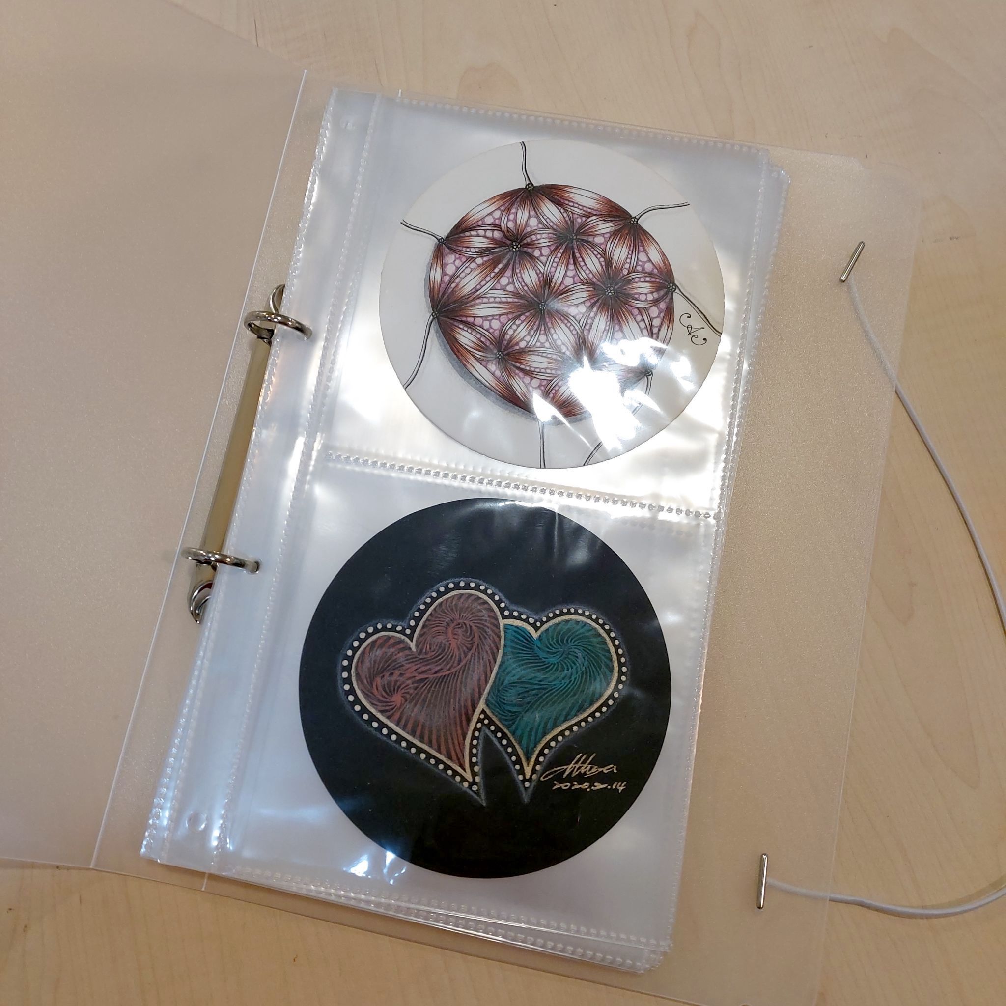 透明磨砂圓磚收藏夾