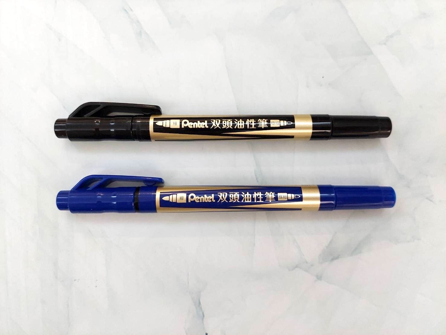 Pentel 飛龍牌雙頭油性筆