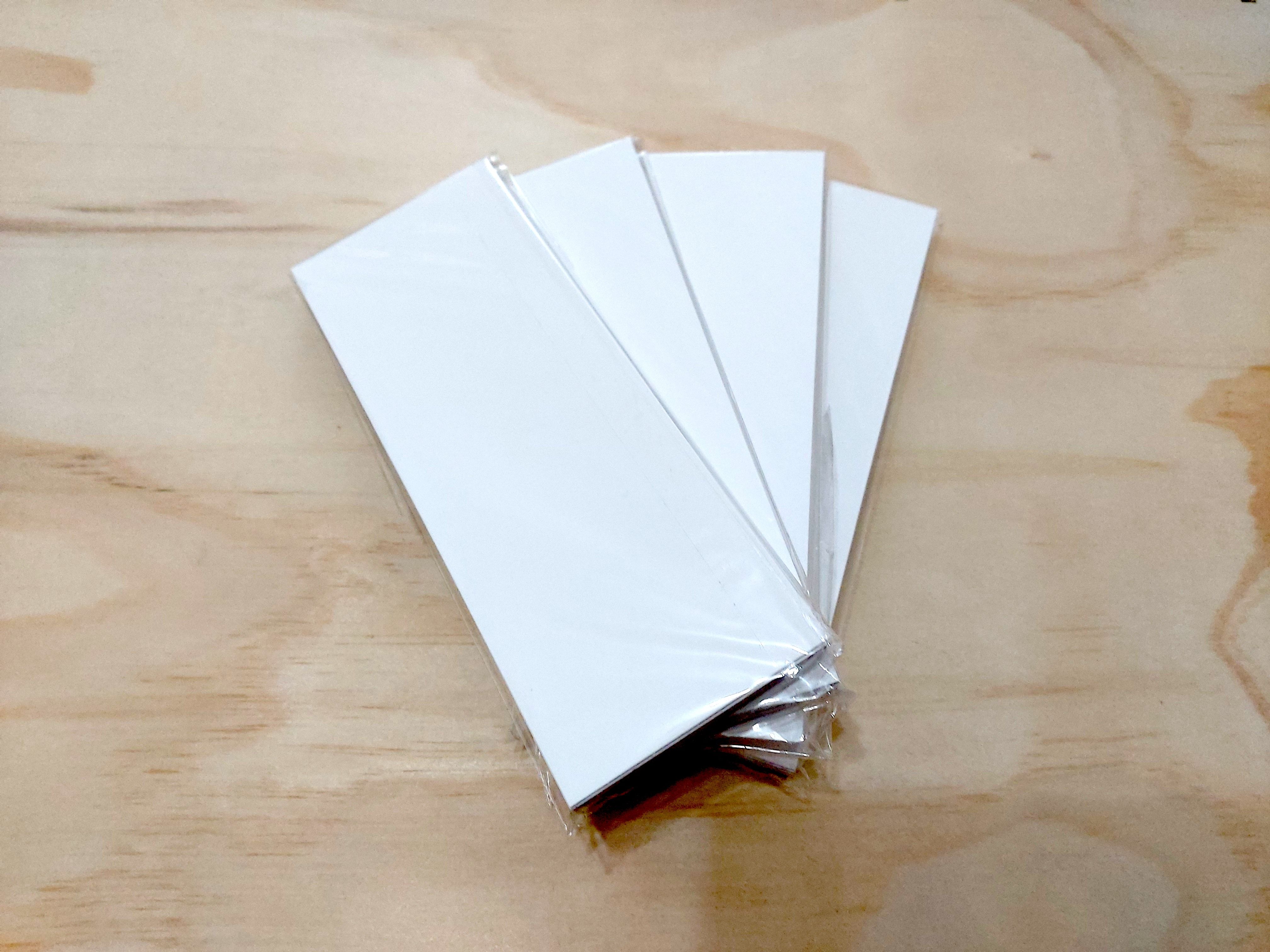 玻璃筆墨水專用紙16*6cm白色書籤315g