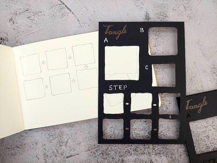 禪繞紙磚/步驟圖模板