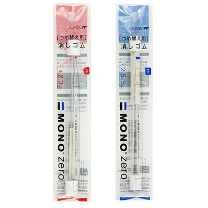 TOMBOW蜻蜓牌MONO ZERO H-KUS專業細字橡皮擦替芯（丸型/角型2支入）