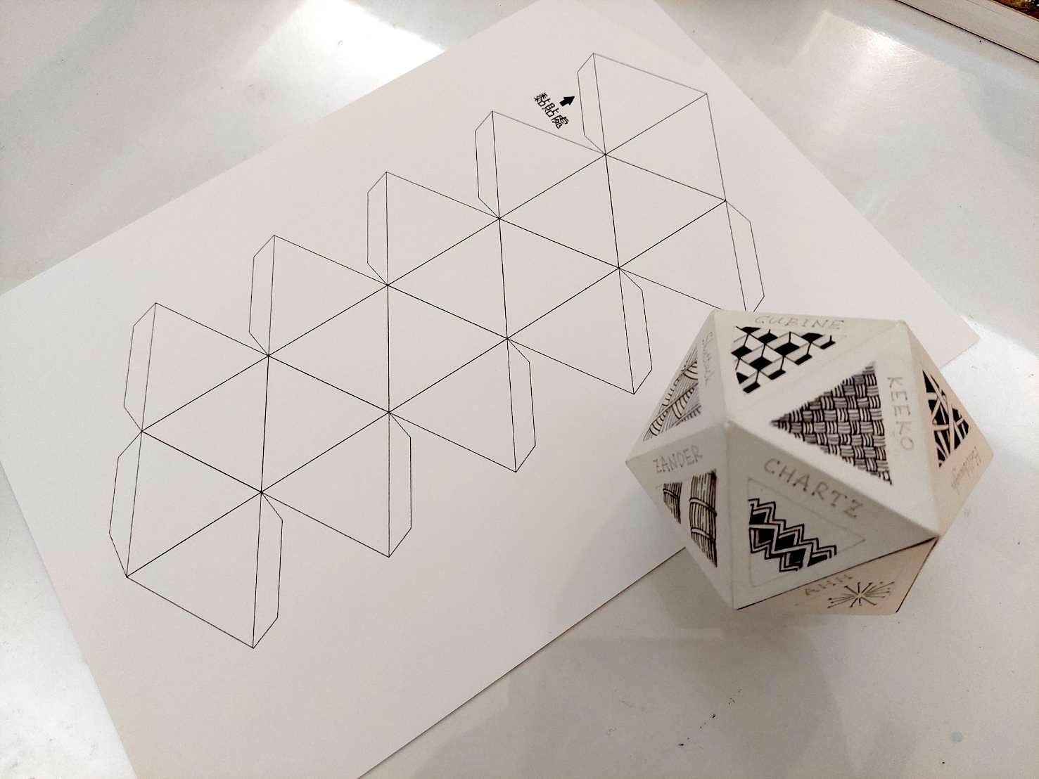 20面骰子模板 （教具）