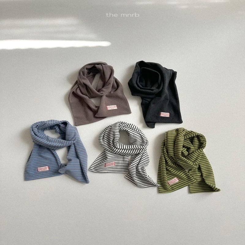 🇰🇷韓國 minirobe 2025冬季新品｜素色條紋圍巾