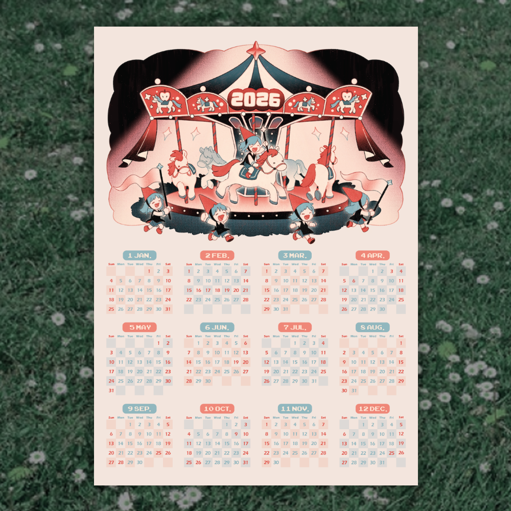 ✦ 2026馬年 年曆A3海報 ✦