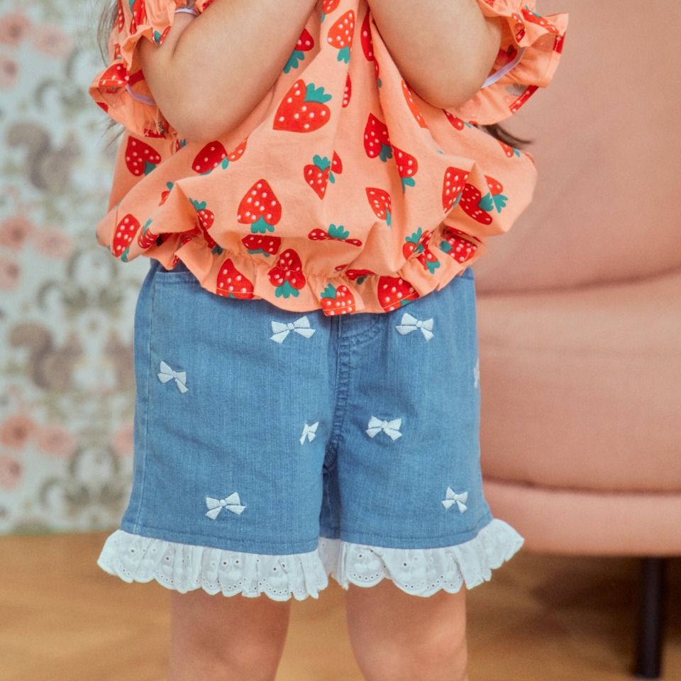 🇰🇷✈️｜正韓童裝｜蕾絲滾邊蝴蝶結童裝短褲