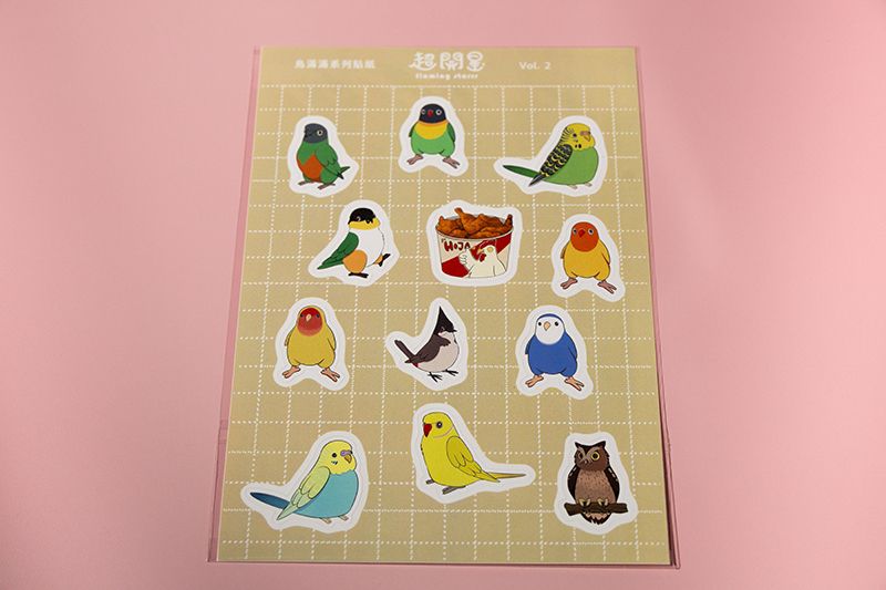 鳥貼滿貼紙第二彈-圖鑑貼紙