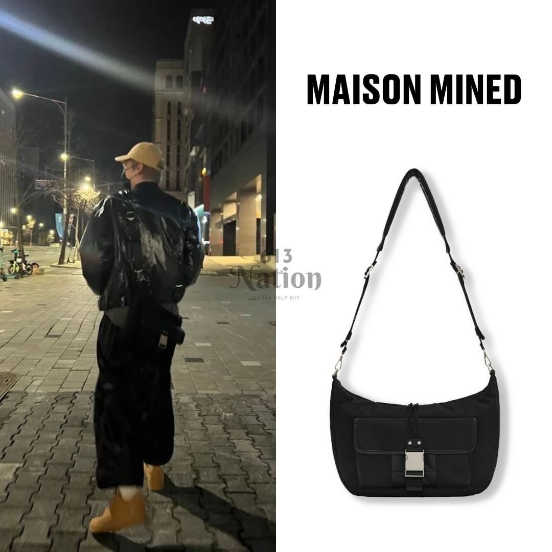 秀彬同款BUCKLE STRAP HOBO BAG