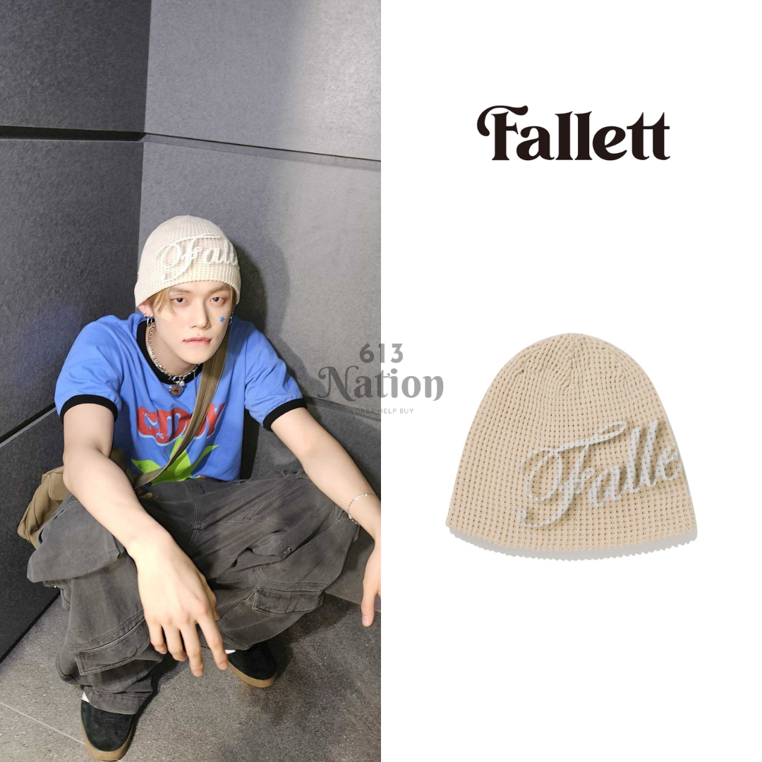 然竣同款LETTERING KNIT BEANIE