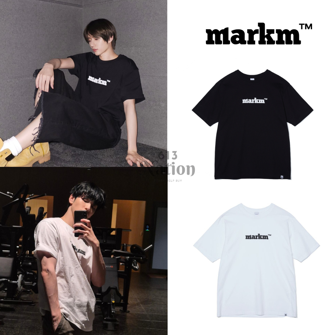 杋圭、秀彬同款MARKM BASIC BIG LOGO T SHIRT