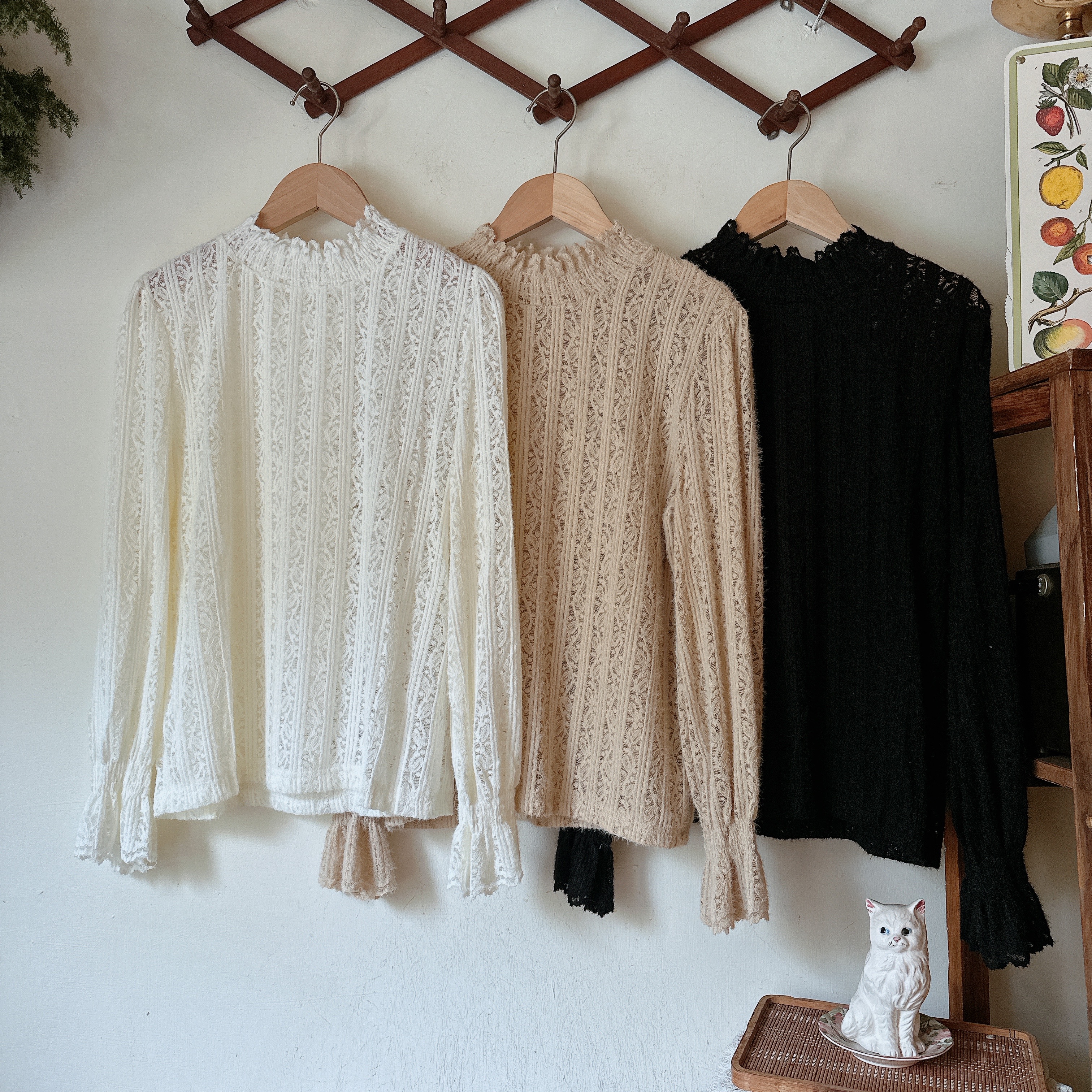 自訂款/雕花水貂絨打底衣