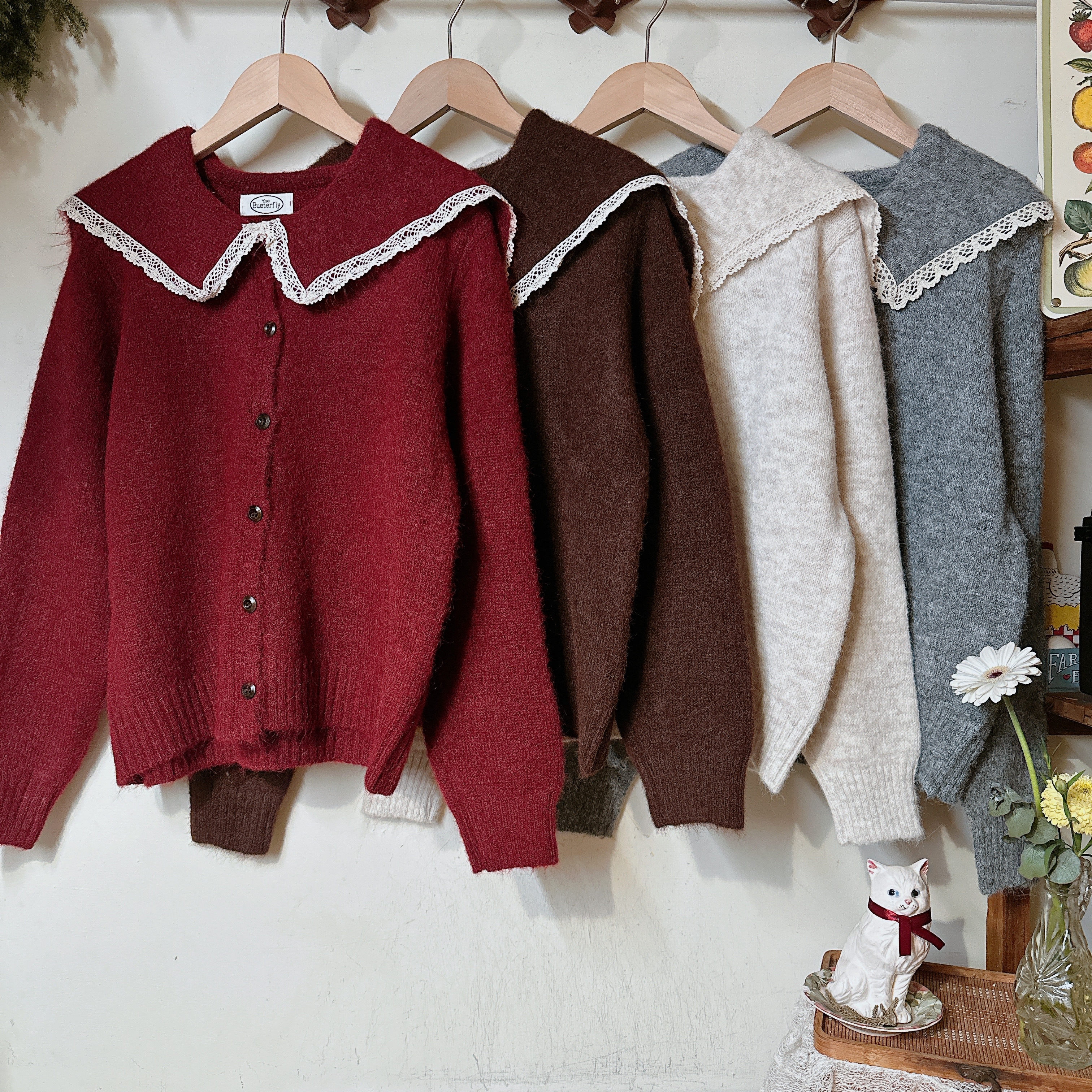 漂亮寶貝水手領針織外套