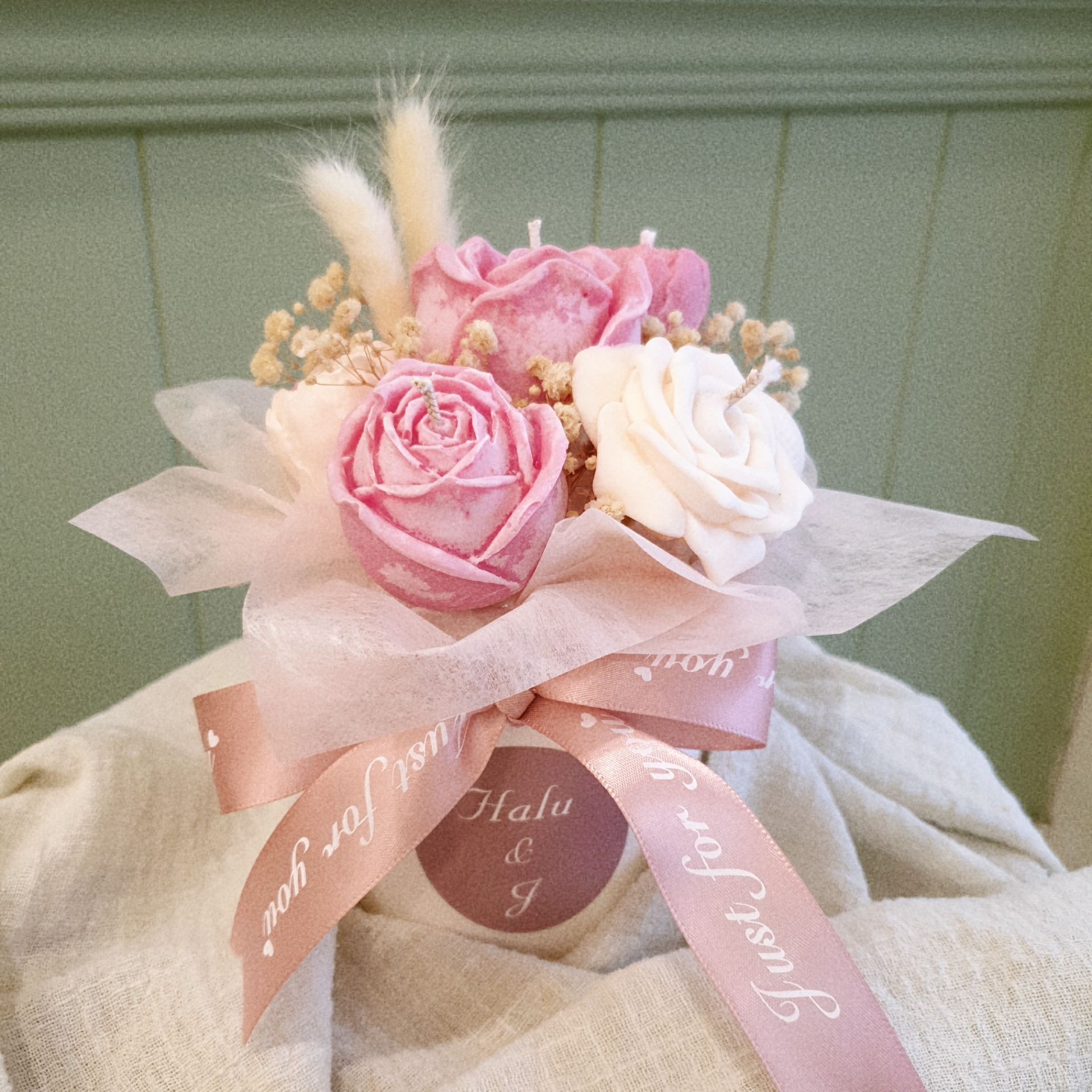 客製婚禮蠟燭花禮