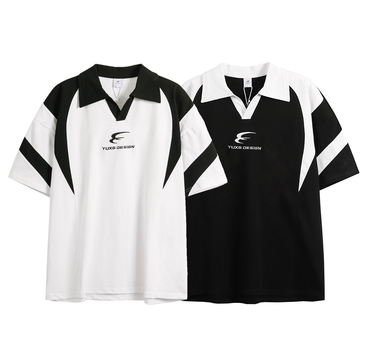 美式复古翻领polo短袖