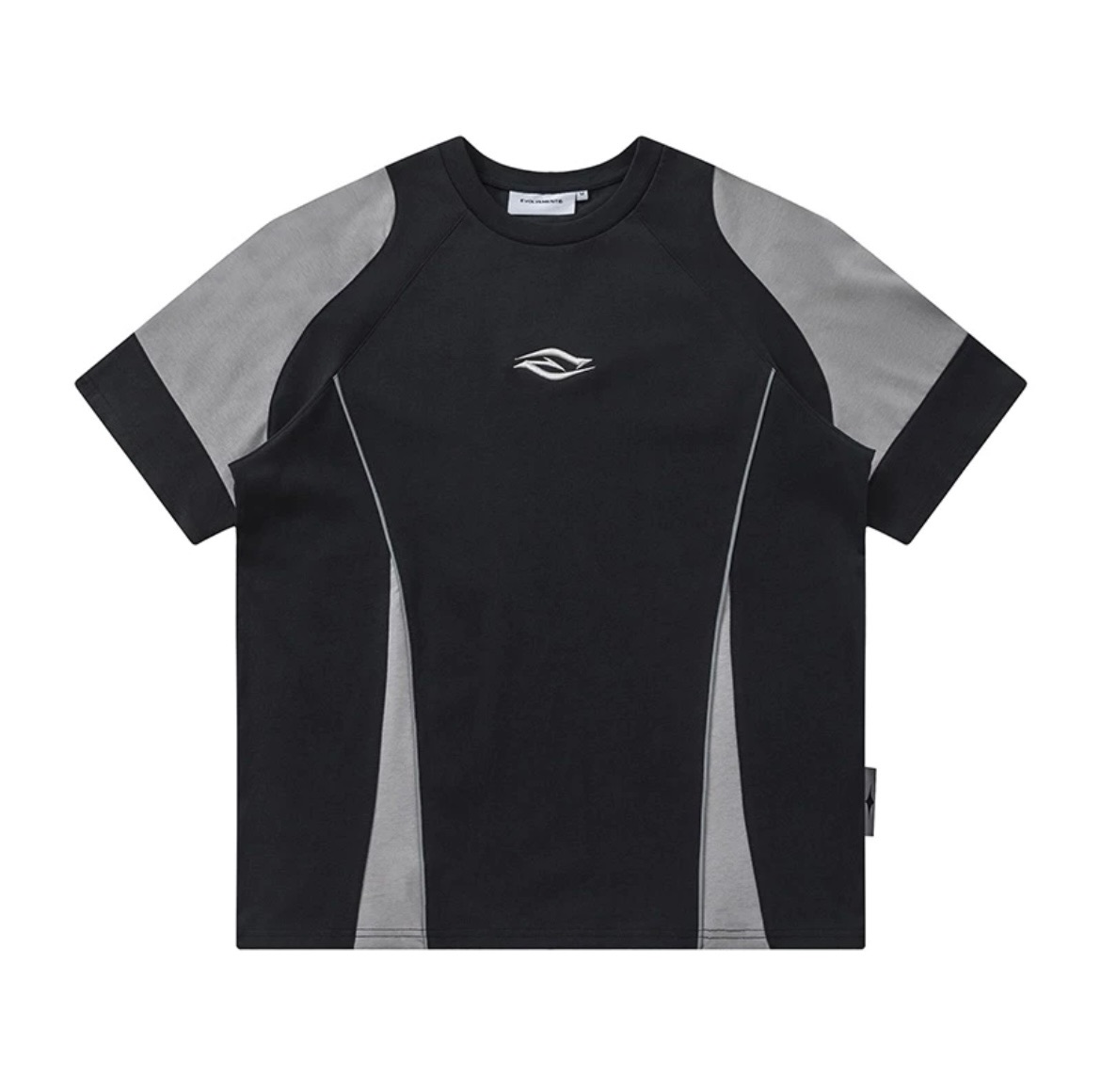 拼色分割反光條短袖