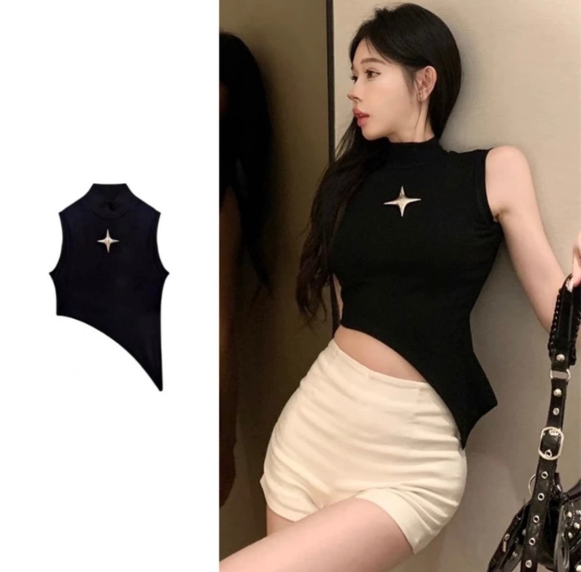 辣妹法式背心春秋內搭女修身顯瘦無袖上衣外穿小眾 遮副乳 夏天必備 吊帶短版上衣 外穿內搭 美背內衣 女生背心打 低領上衣