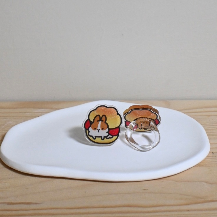 全家都是屁股臉🐹天竺鼠/兔兔 造型戒指