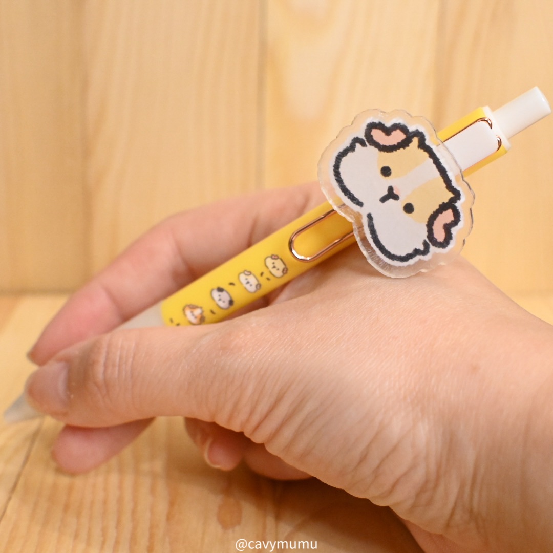全家都是屁股臉🐹天竺鼠壓克力筆（按壓式雙面印刷筆桿）