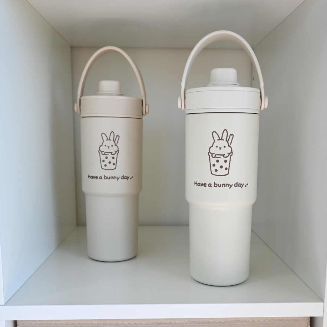 全家都是屁股臉🐹兔兔珍奶杯 保溫杯 陶瓷保溫杯 珍奶 飲料