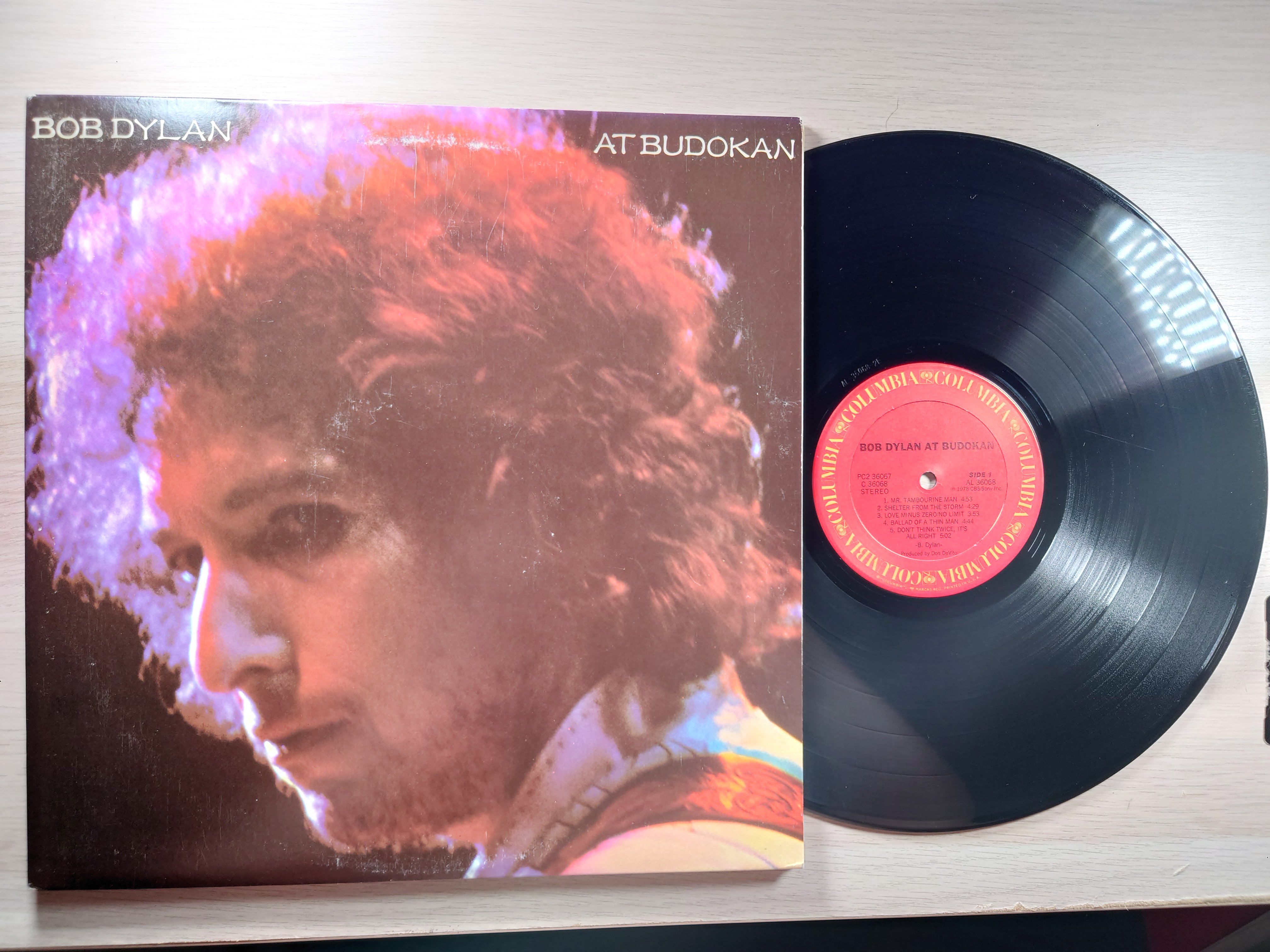 Bob Dylan – Bob Dylan At Budokan 美版黑膠  BL 36067 Terre Haute