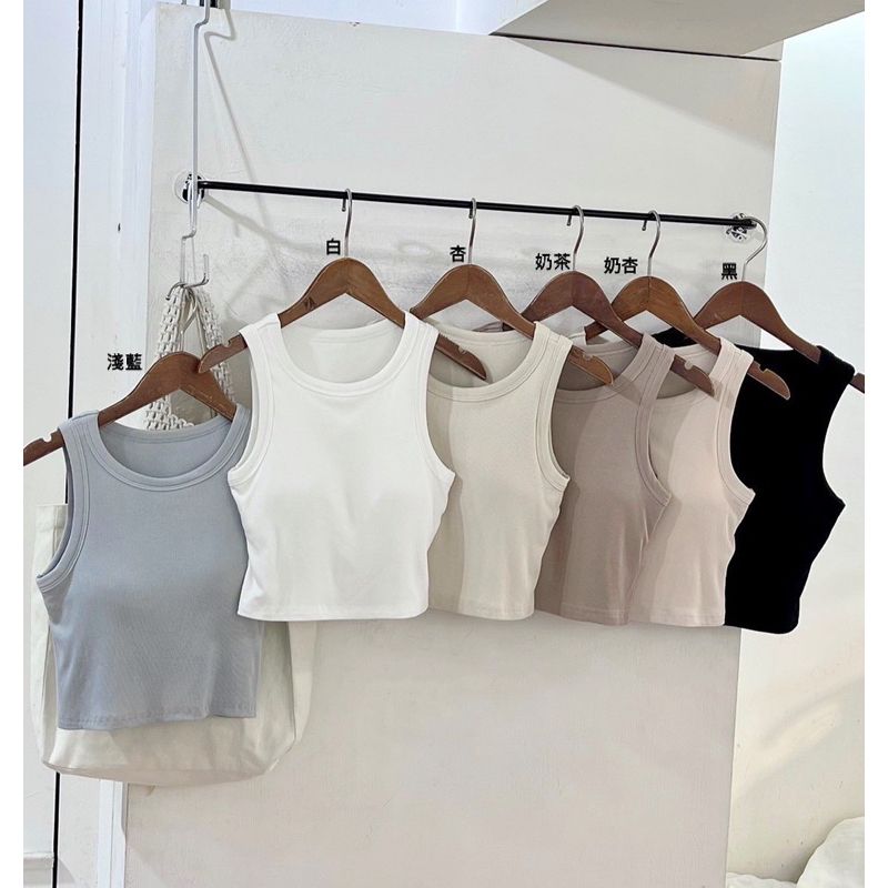 𝑶𝒂𝒕𝒎𝒆𝒂𝒍 現貨｜🇰🇷全員激推🥹讓妳擁有好身材的削肩背心 圓領削肩背心