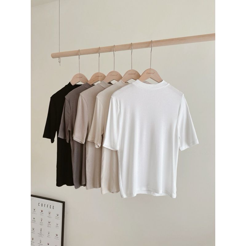 神仙打底👼🏻舒芙蕾小立領上衣 立領內搭上衣 五分袖打底上衣