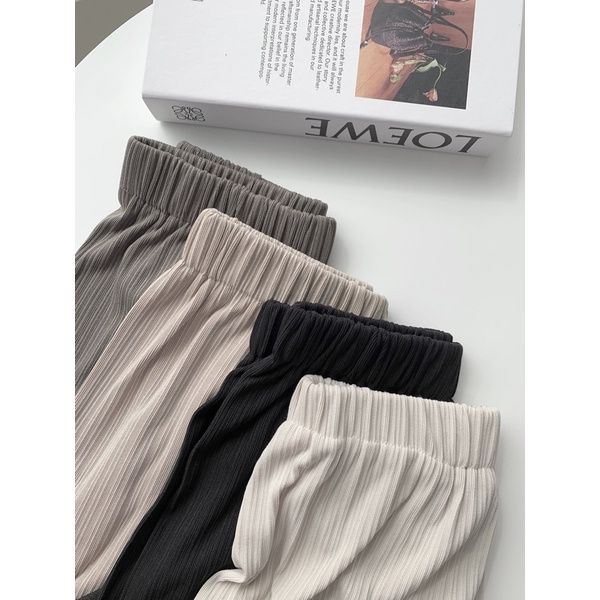 🇰🇷梨形身材救星 細坑條寬褲 闊腿褲 可剪✂️ 高個/嬌小女生友善