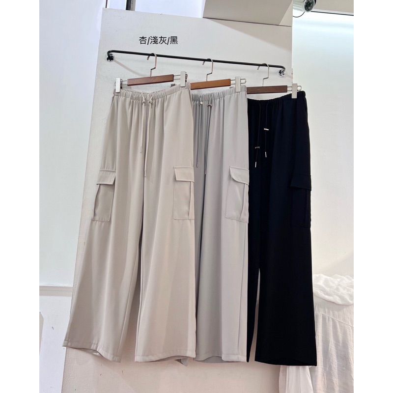 完美垂墜🥨顯瘦面膜工裝褲 雪紡工裝褲 抽繩工裝褲