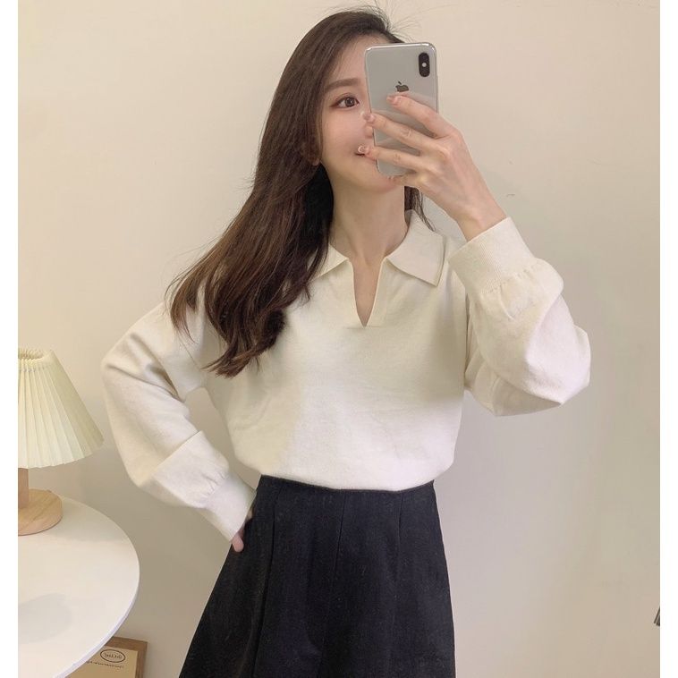 本期必買🏆超親膚🫶🏻POLO領針織上衣 翻領針織上衣