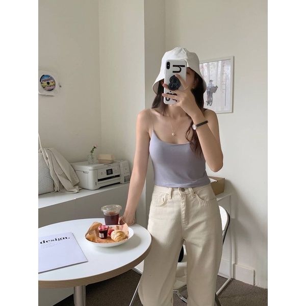 🇰🇷簡直太舒服😌莫代爾棉細肩小可愛