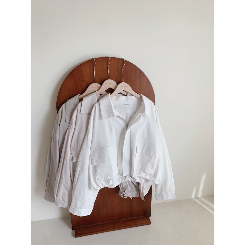 收服全員🛵防曬雙口袋工裝外套 下抽繩外套 防曬外套