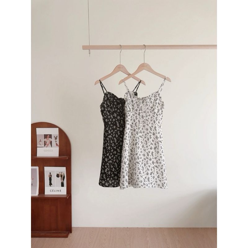 🍊相遇濟州島 細肩碎花洋裝 碎花洋裝 細肩短洋裝