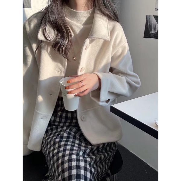 超Q厚毛呢🐑翻領外套 毛呢外套 毛呢襯衫