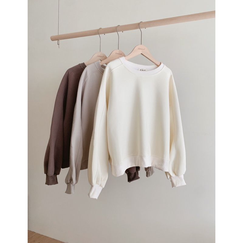 casual無印感🦥太空棉寬鬆大學T  太空棉素面大學T