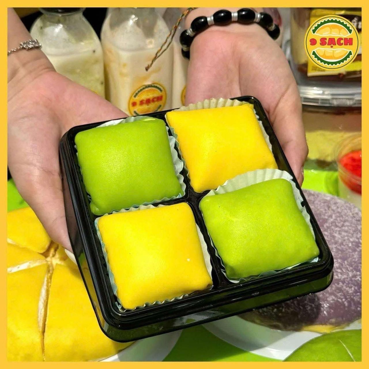 榴槤蛋糕四格 200g（ 小的）bánh sầu nhỏ