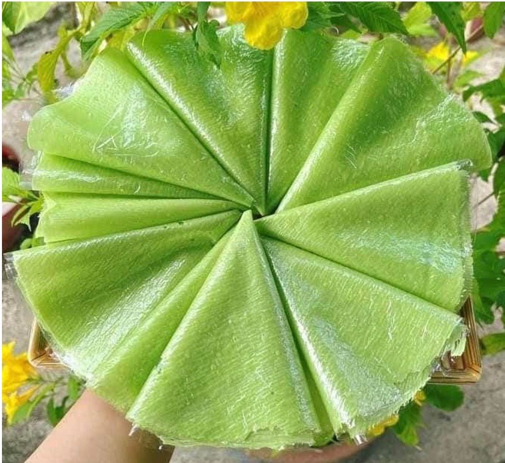 榴槤椰奶米紙 香蘭葉 Lá nếp  Bánh tráng phồng la nep
