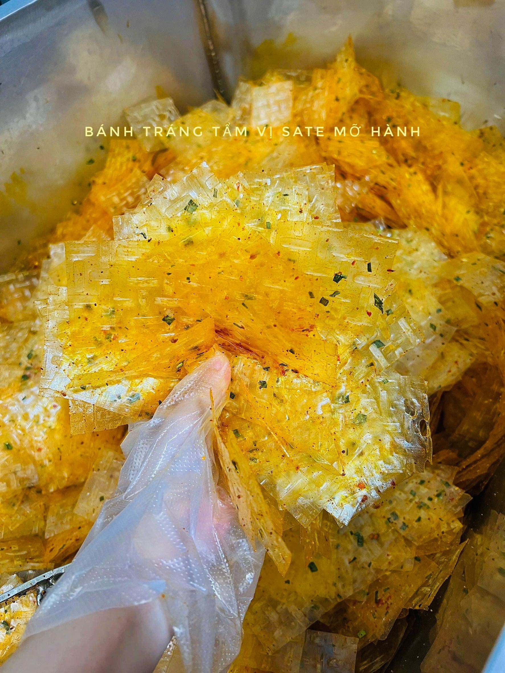 油蔥酥米紙 bánh tráng sate mỡ hành