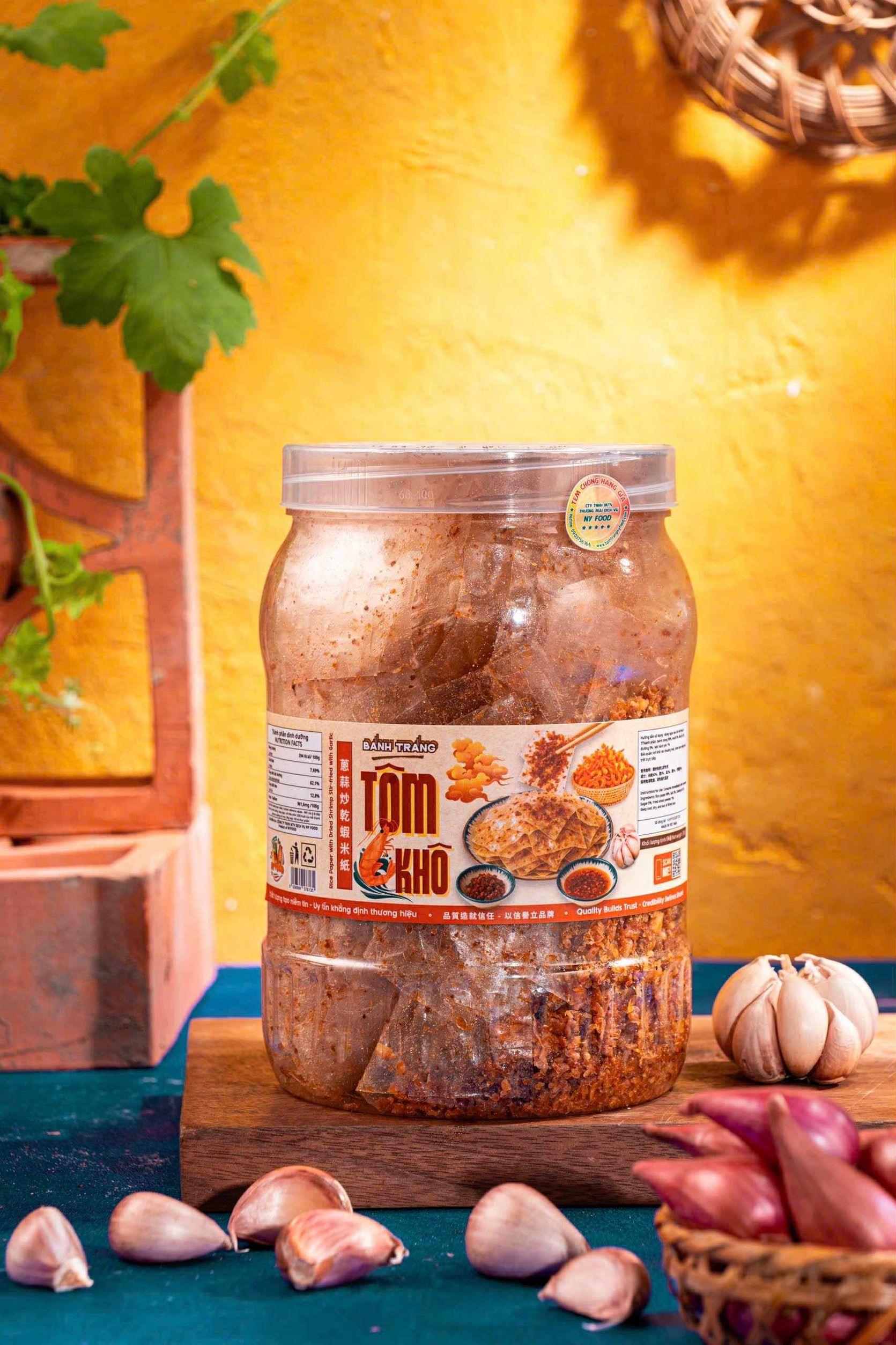 蔥蒜蝦米紙（小辣） （ tráng tôm khô）