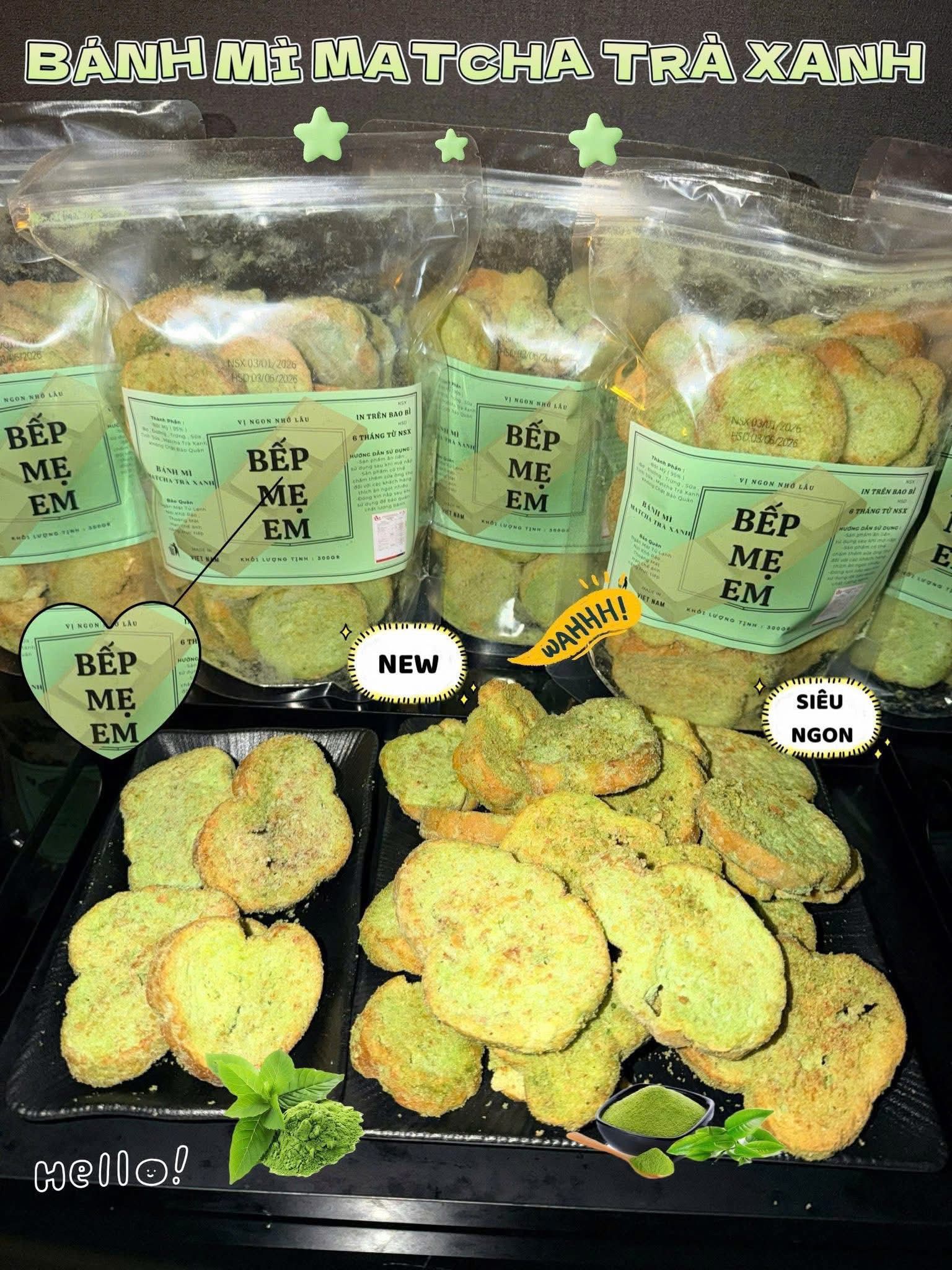 抹茶烤麵包 bánh mỳ matcha