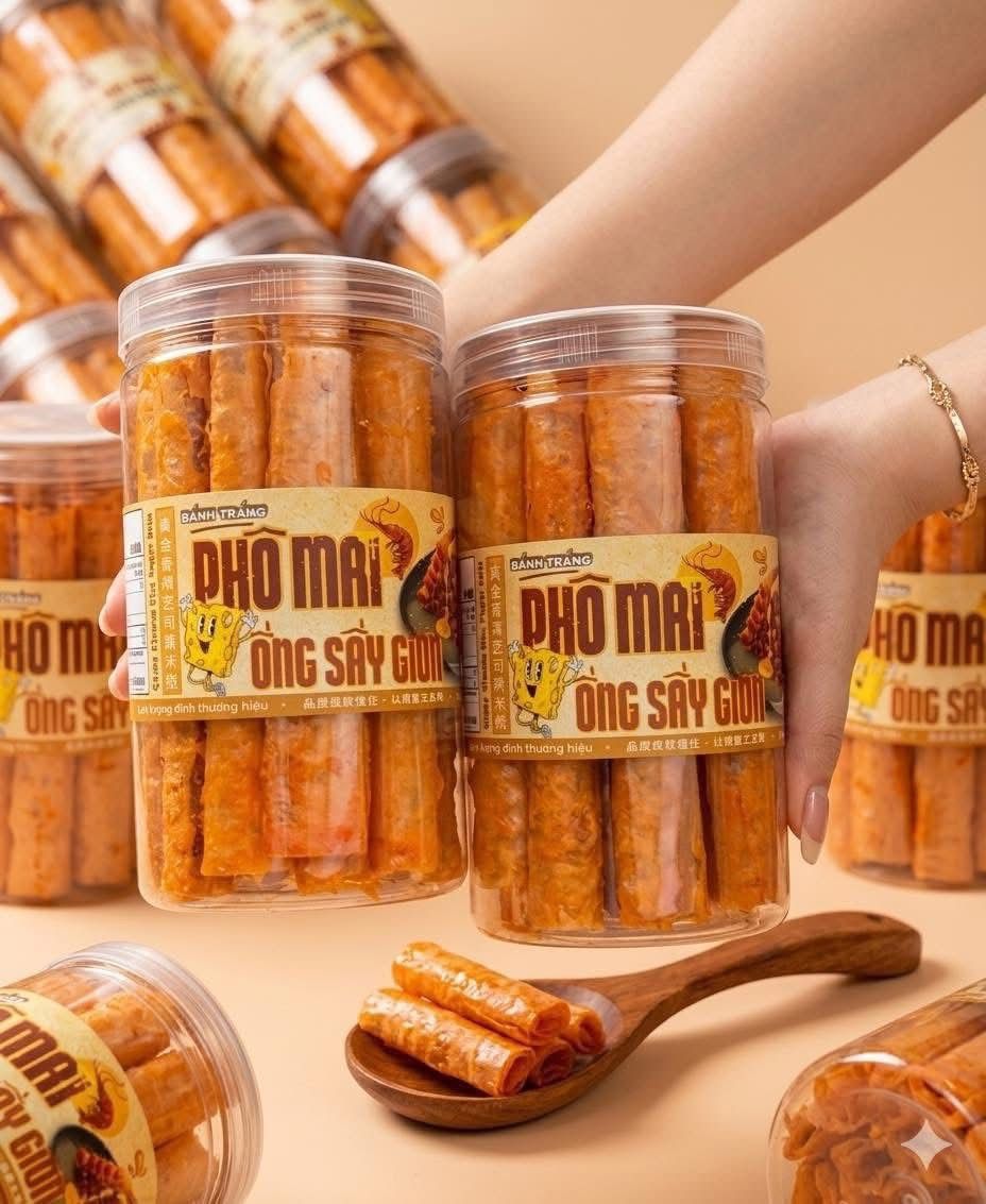 起司蝦捲 bánh ống cuộn phô mai