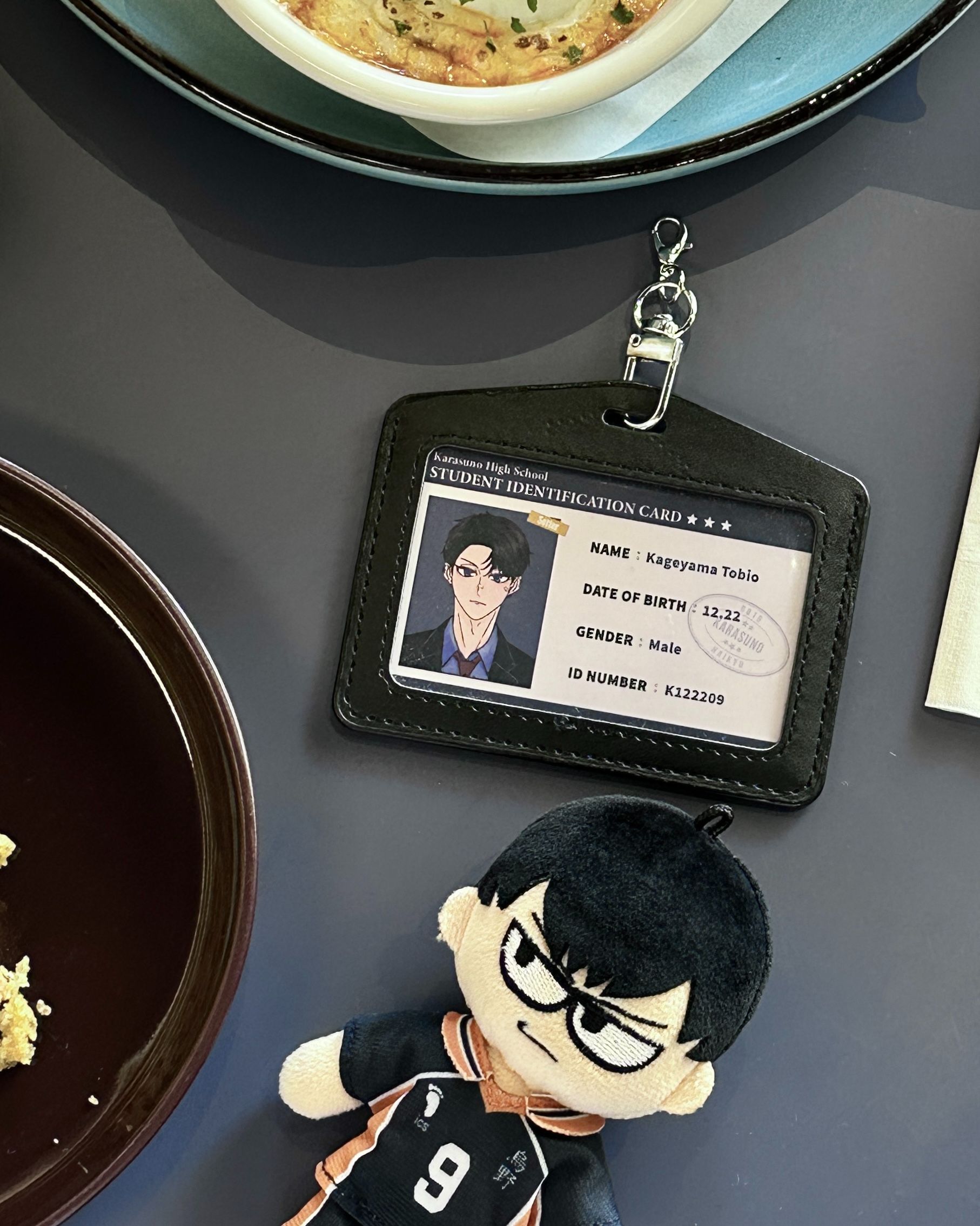 黑皮革 雙面證件卡套