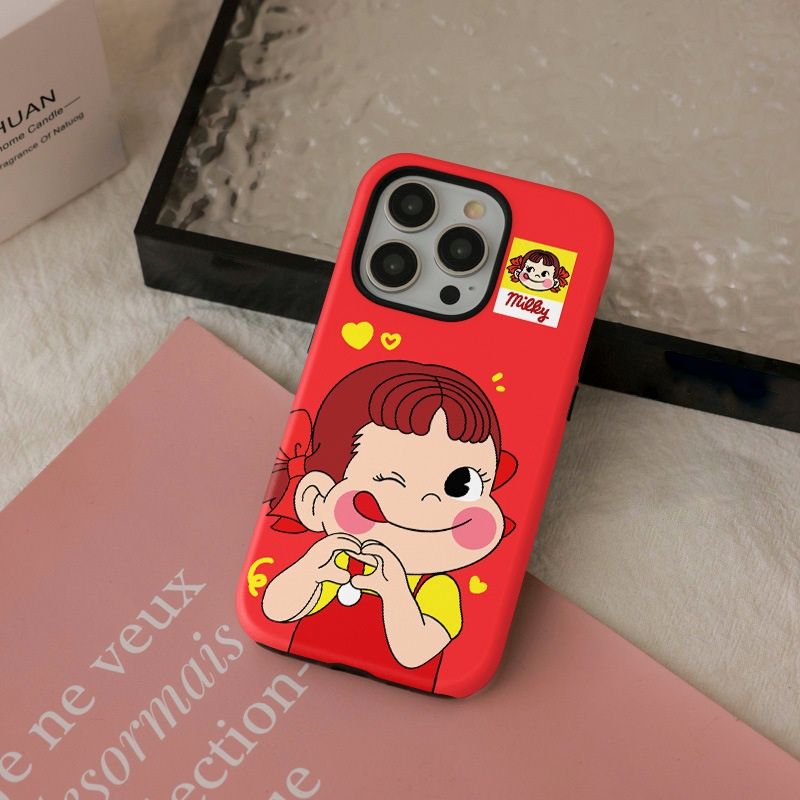 11 p.m.|不二家牛奶妹 奶妹插圖磁吸二合一iPhone手機殼（11-17有11pro/plus/16e/air）